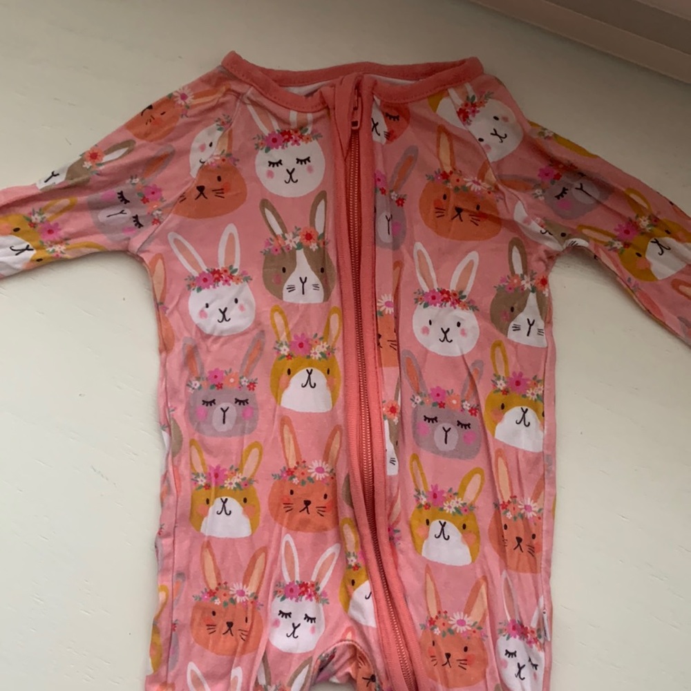 0-3m Little Sleepies brand bunny zip sleeper